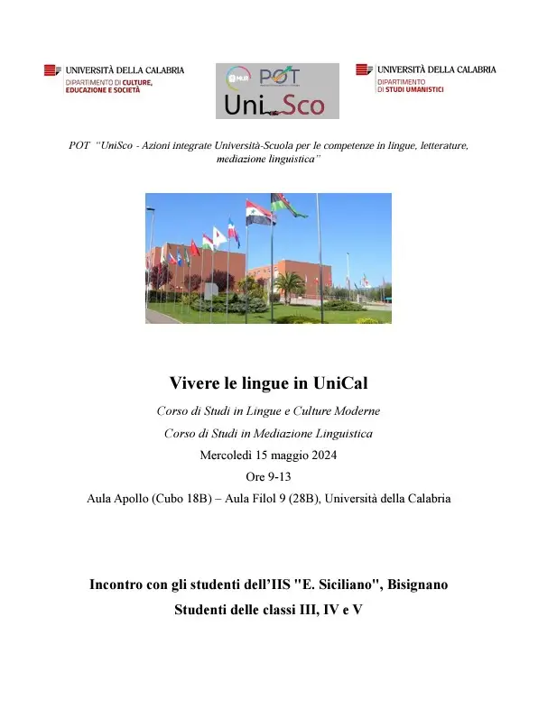 Vivere le lingue in UniCal