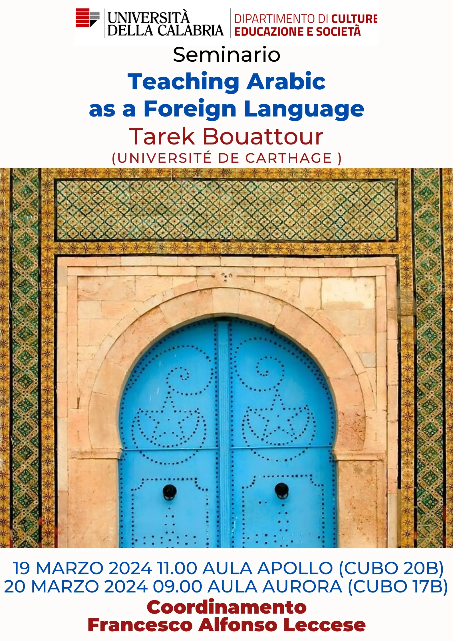 Seminario "Teaching Arabic as a Foreign Language"